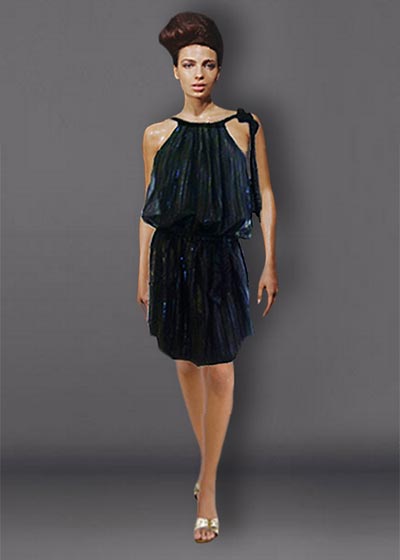 שמלת ערב שחורה קצרה