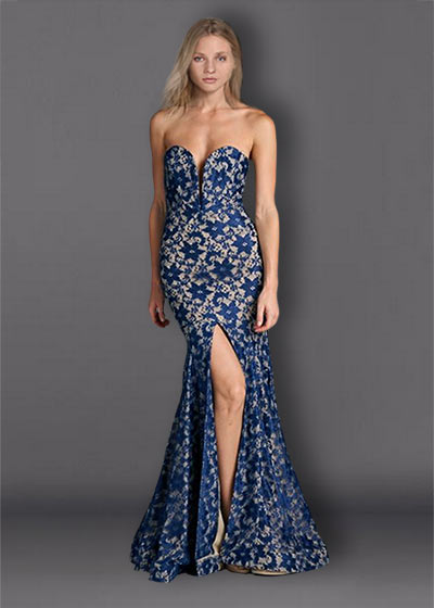 שמלת ערב תחרה 6368